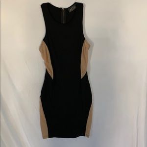New Sexy black and beige dress